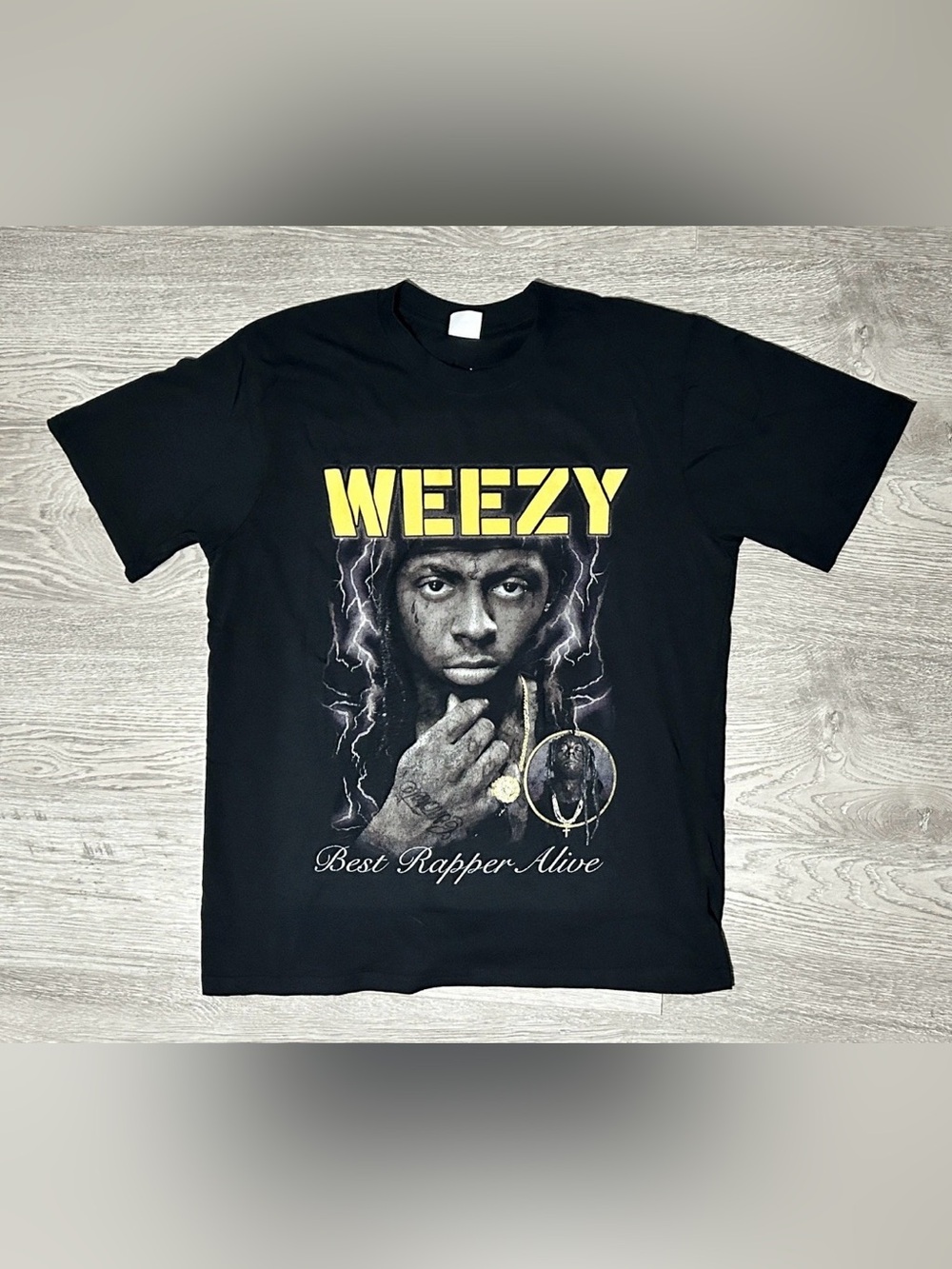Lil Wayne Best Rapper Alive Black Graphic Short Sleeve Rap/Hip Hop T‑Shirt